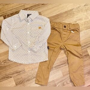 Boys 2T American Hawk Button Down Jean Set
